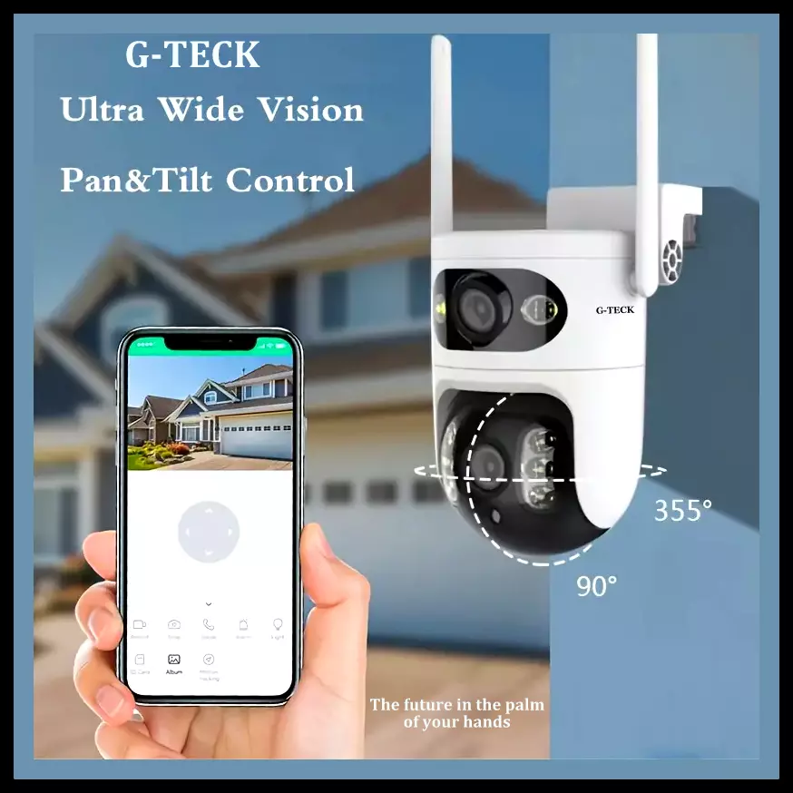 1 pc Two-way audio and 2K HD Video dual lenses security smart camara