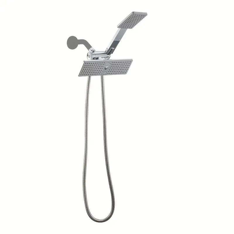 G-TECK Rectangular Double shower head with handheld