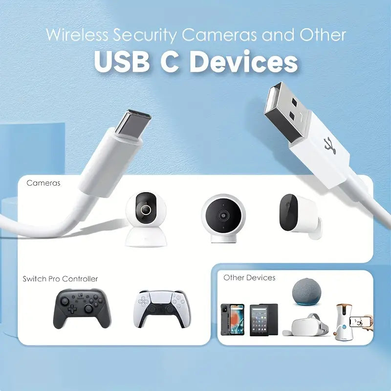 26 ft security HD camera power cable USB/ Type C