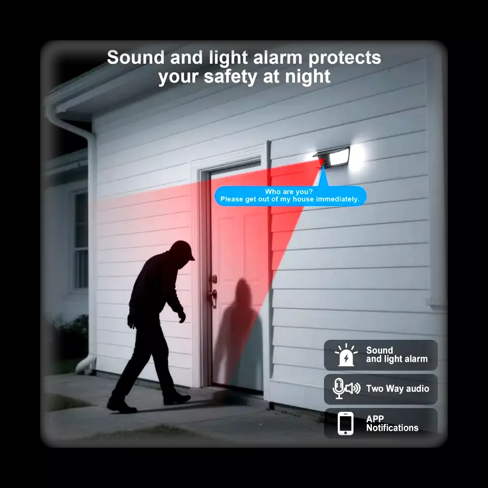 Solar wireless Security Camera with light