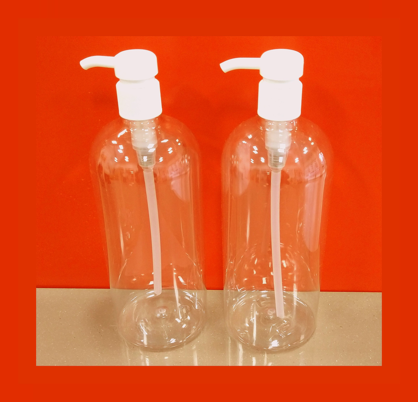 32 oz Clear empty Pet bottle with pump