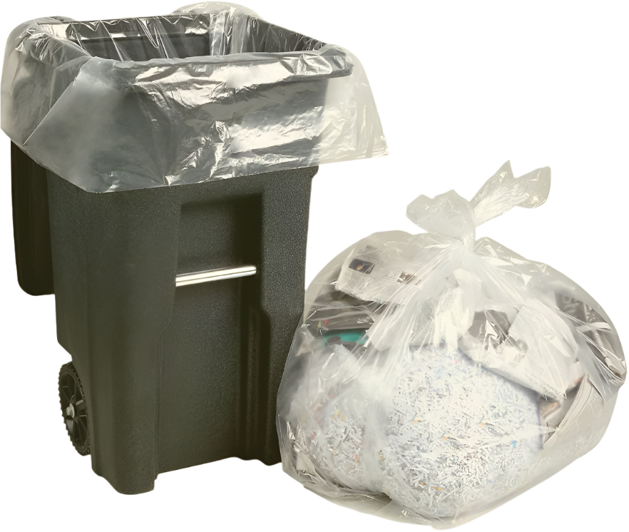 Clear Recycle Trash Bags 55 gallons