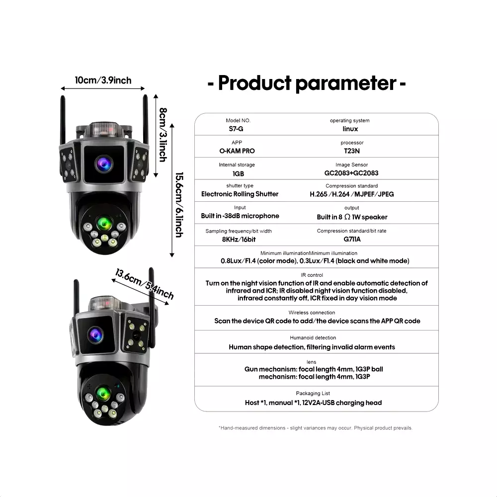 GT Outdoor Dual lens Inteligent security camera