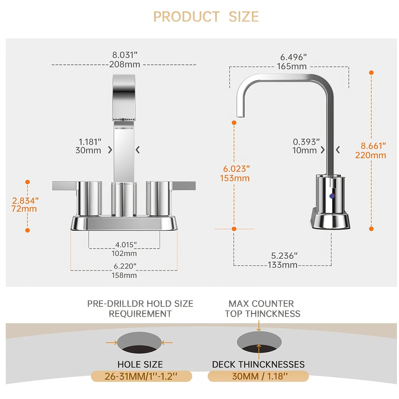 Luxury Waterfall bathroom faucet