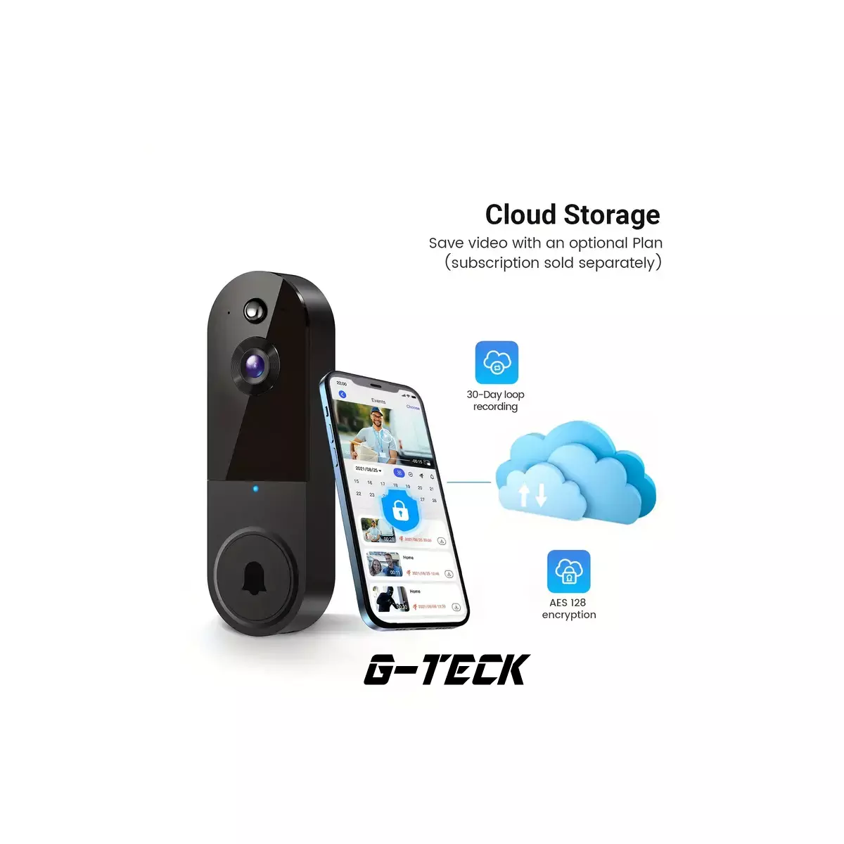 AI powered Video doorbell with chime 1080P