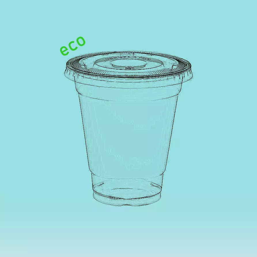Clear straw slot lids 14 to 24 oz clear cups