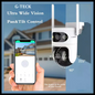 1 pc Two-way audio and 2K HD Video dual lenses security smart camara