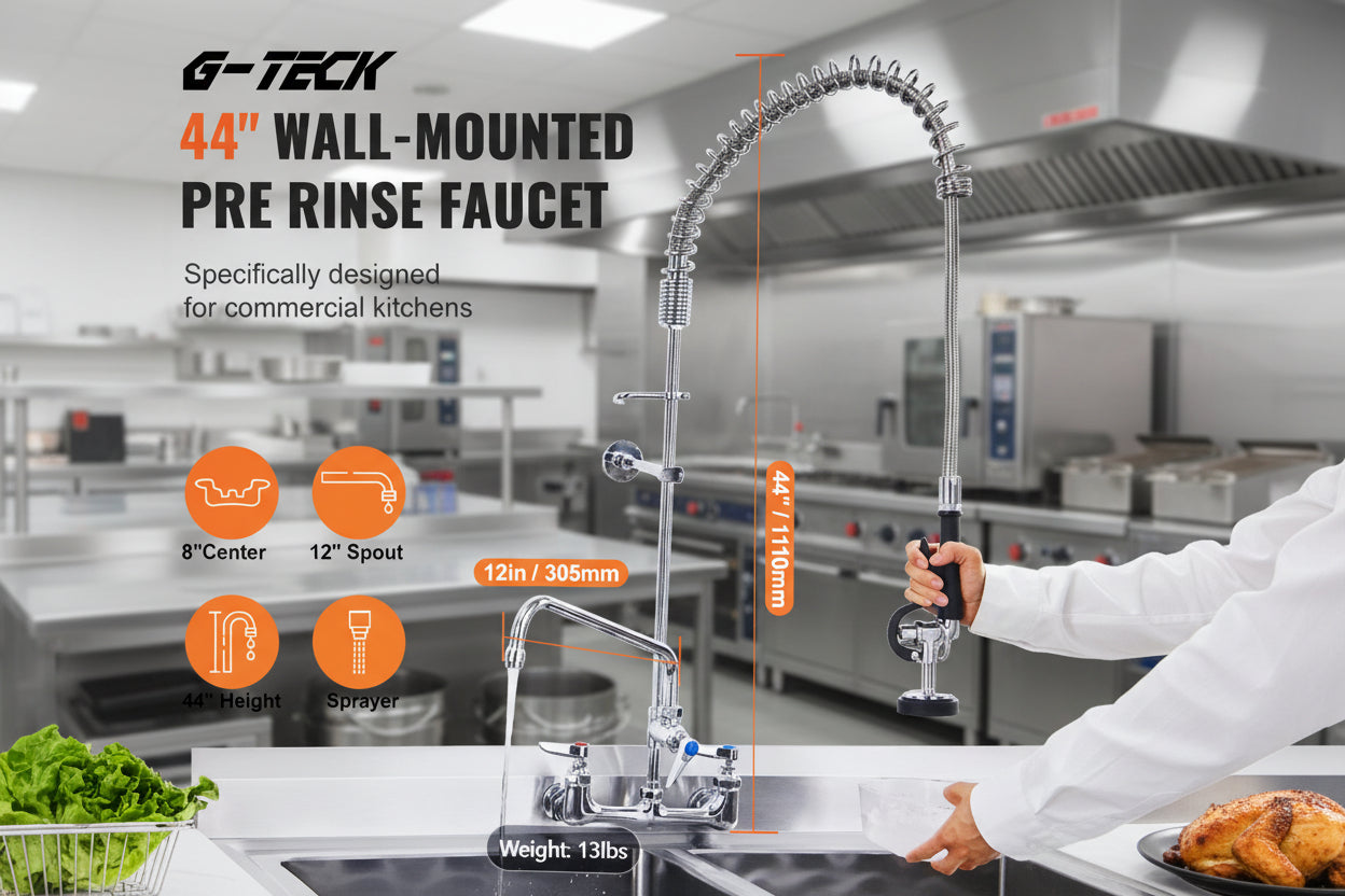 44" restaurant faucets