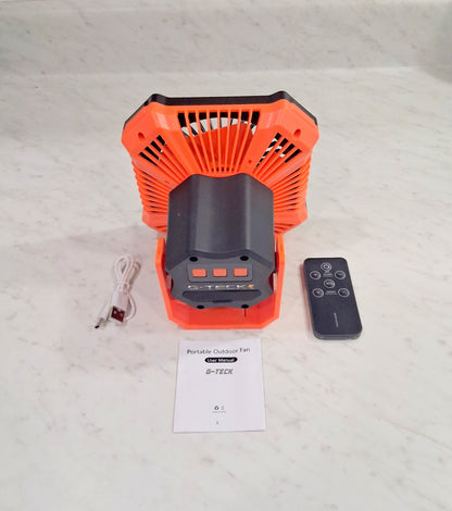Camping tent fan with 4 led lights outdoor / indoor