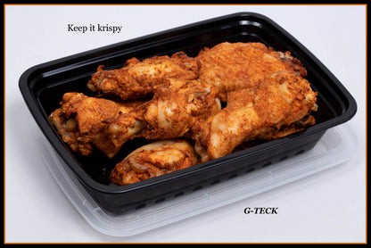 28 oz Rectangular to go plastic containers