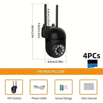 2 pc Panoramic 355-degree angle wireless security camara