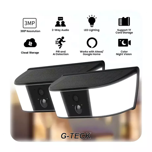 Solar wireless Security Camera with light
