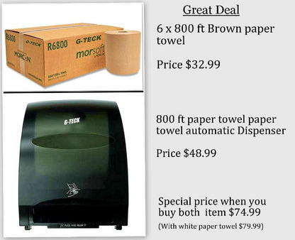 Automatic Paper Dispenser and Morsoft Paper Towels