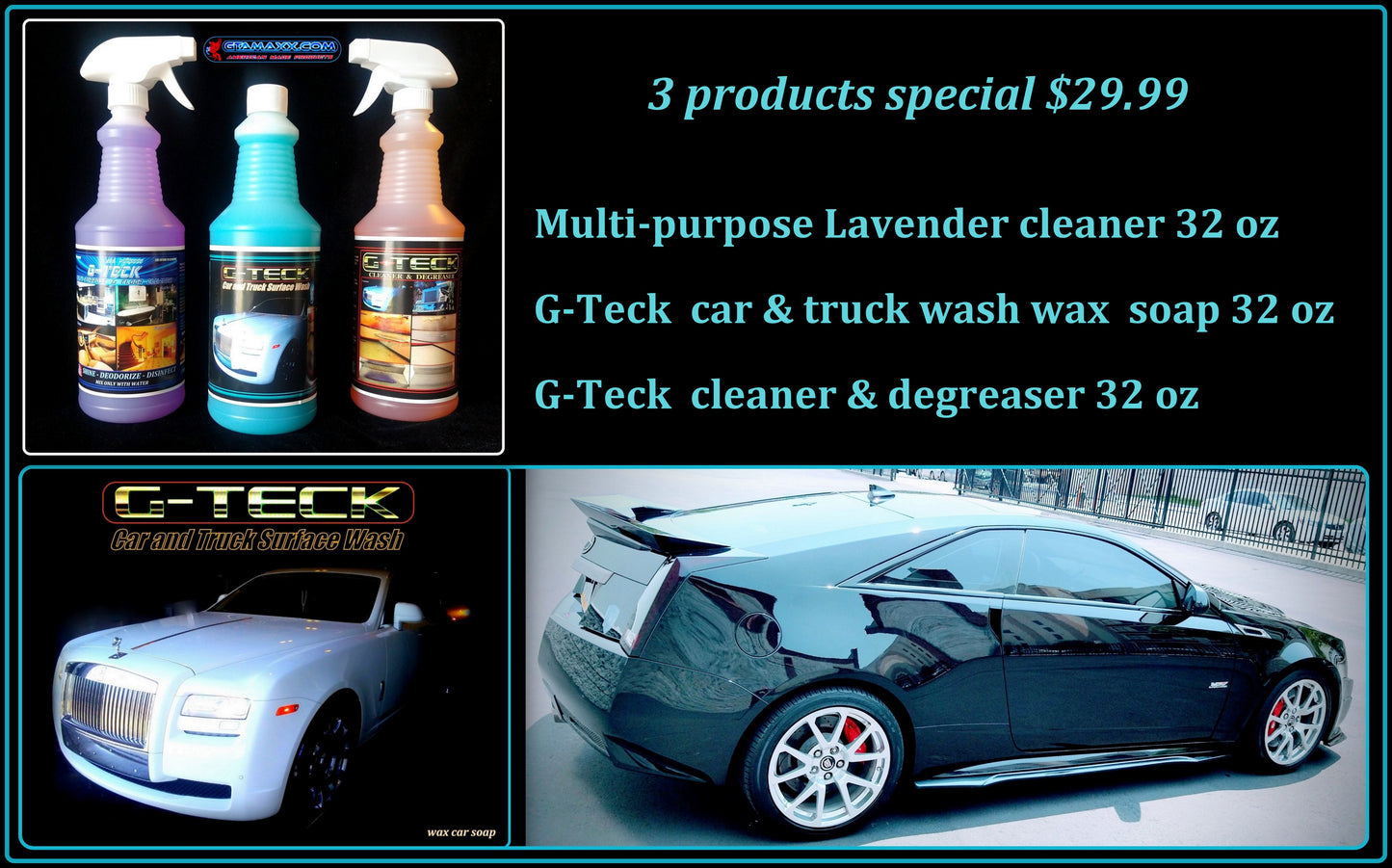 Vehicle detailing shampoo for cars and trucks