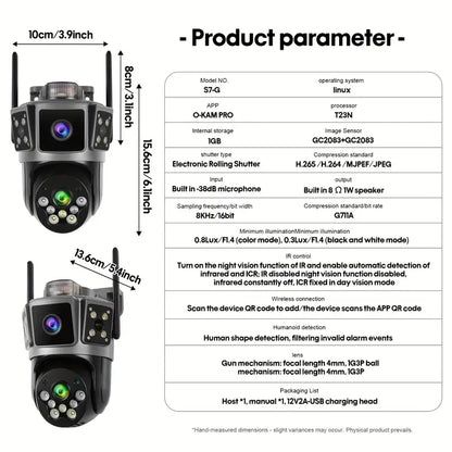 GT Outdoor Dual lens Inteligent security camera