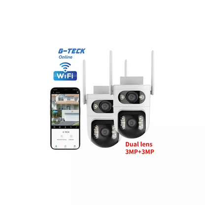 1 pc Two-way audio and 2K HD Video dual lenses security smart camara