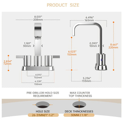Luxury Waterfall bathroom faucet