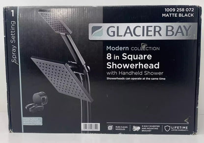 Glacier Bay Bathroom Square Shower head 8"